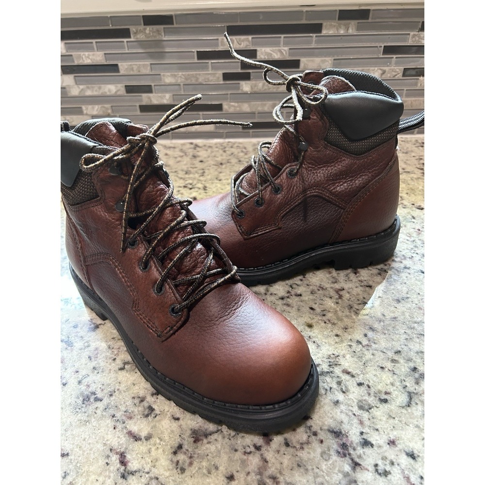 Red Wing 2326 Womens Steel Toe Work Boots Size 7.5 E2 Wide Brown Leather EH